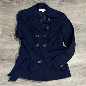 New York & Company Midnight Blue Trench Coat